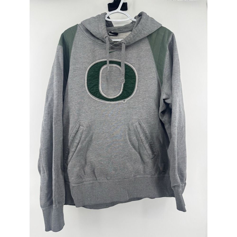 Vintage Y2K/2000s Grey University Of Oregon Nike Center Swoosh College Hoodie M